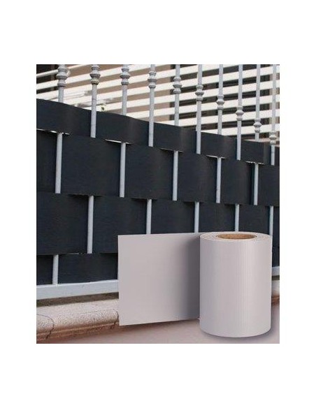 FASCIA COPRENTE RINGHIERE EFFE PVC GRIGIO CHIARO H.CM 19 MT 35 + 20 CLIPS