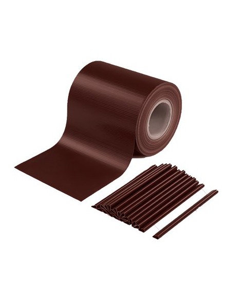 FASCIA COPRENTE RINGHIERE EFFE PVC MARRONE H.CM 19 MT 35 + 20 CLIPS