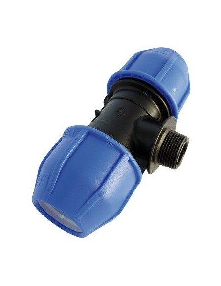 TEE A COMPRESSIONE FILETTO MASCHIO PN16 MM 20X1/2M