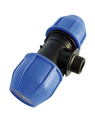 TEE A COMPRESSIONE FILETTO MASCHIO PN16 MM 25X3/4M