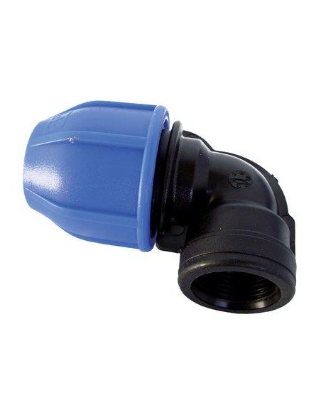 GOMITO A COMPRESSIONE FILETTO FEMMINA PN16 MM 20X3/4F