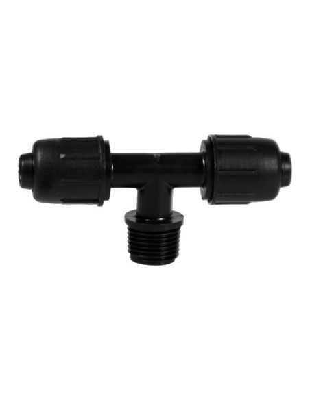 TEE A COMPRESSIONE FILETTO MASCHIO PN4 MM 16X3/4M