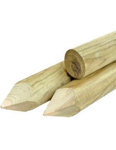 PALO TONDO + PUNTA LEGNO EURO PINO IMPREGNATO CM  6 H.CM 150