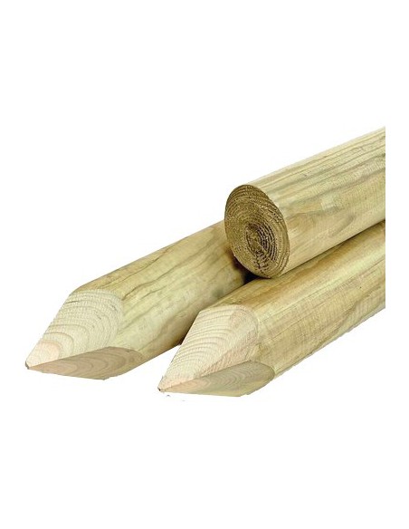 PALO TONDO + PUNTA LEGNO EURO PINO IMPREGNATO CM  6 H.CM 150