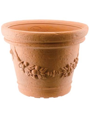 VASO TONDO ELIOS POTTERY COLLECTION GDM RESINA TERRACOTTA CM 50 H.CM 39
