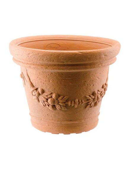 VASO TONDO ELIOS POTTERY COLLECTION GDM RESINA TERRACOTTA CM 60 H.CM 47