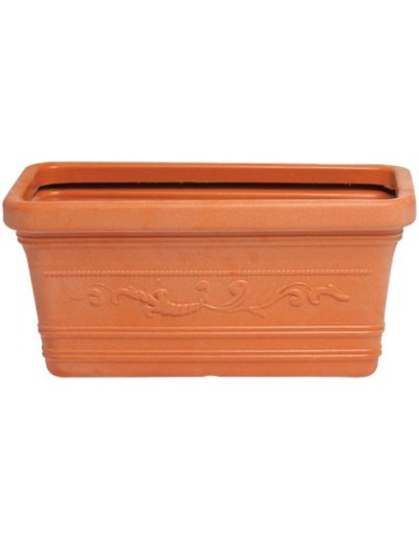 FIORIERA FESTONATA PRESTIGE RESINA TERRACOTTA CM  60X33 H.CM 29
