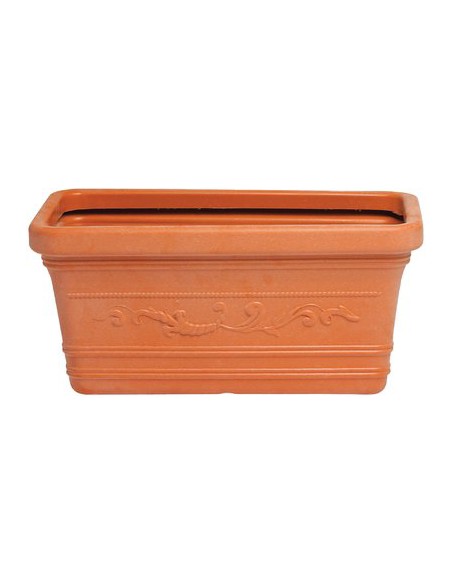 FIORIERA FESTONATA PRESTIGE RESINA TERRACOTTA CM  80X39 H.CM 35