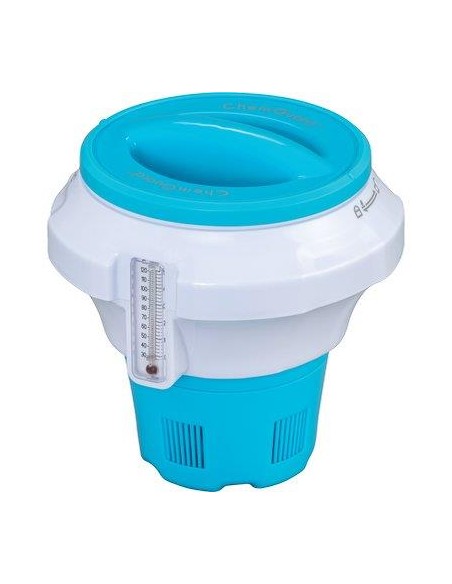 DOSATORE GALLEGGIANTE MAXI X PISCINA 58701 BESTWAY + TERMOMETRO X PASTIGLIE GR 200