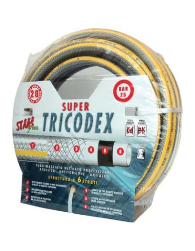 TUBO IRRIGAZIONE MAGLIATO SUPER TRICODEX STARS MM 19 3/4 MT 50