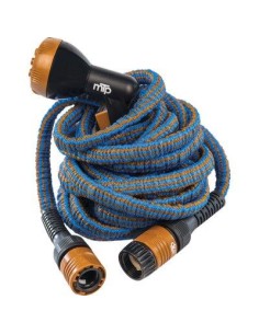 TUBO IRRIGAZIONE ESTENSIBILE WALLY ITALY MT 7,5/15 BRONZO/AZZURRO +RACCORDI+PISTOLA