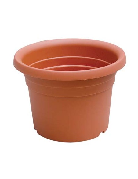 VASO CILINDRICO DAHLIA ICS PP TERRACOTTA CM 35 H.CM 25