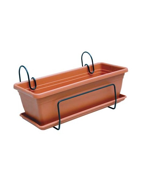 CASSETTA + SOTTOCASSETTA IRIS + BALCONIERA ICS PP TERRACOTTA CM 40X20 H.CM 16