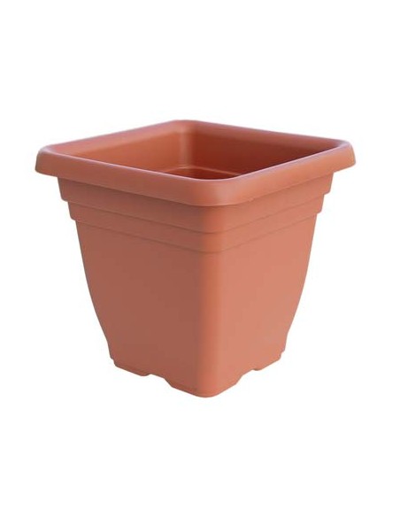 VASO QUADRO LAURUS ICS PP TERRACOTTA CM 35X35 H.CM 33