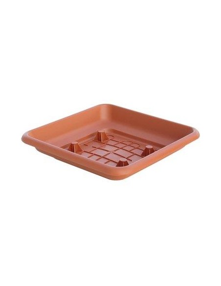 SOTTOVASO QUADRO LAURUS ICS PP TERRACOTTA X VASO CM 25X25