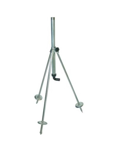 BASE TRIPODE X IRRIGATORE ACCIAIO ZINCATO 1"M+PORTAGOMMA H.CM 80