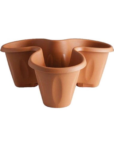 VASO TRIFOGLIO BAMA PP TERRACOTTA D.CM 40 H.CM 16