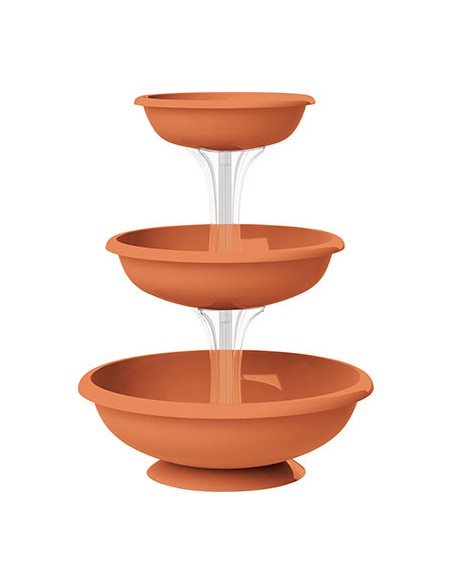CIOTOLE TRIS FONTANA BAMA PP TERRACOTTA D.CM 50 H.CM 64