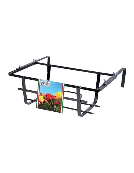 BALCONIERA TULIPANO REGOLABILE FERRO BATTUTO VERN NERO CM 50X22 H.CM 15