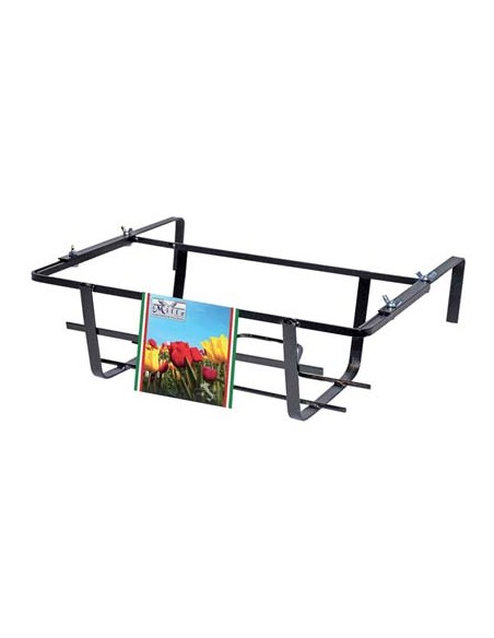 BALCONIERA TULIPANO REGOLABILE FERRO BATTUTO VERN NERO CM 60X22 H.CM 15