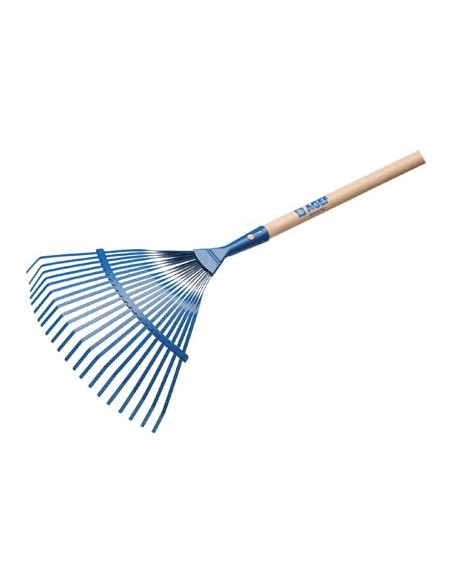 SCOPA GIARDINO A VENTAGLIO + MANICO 850 AGEF ACCIAIO VERN/FAGGIO CM 38 H.CM 130