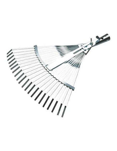 SCOPA GIARDINO A VENTAGLIO 851 AGEF ACCIAIO ZINC CM 39/48X41,5 O.CONICO MM 26