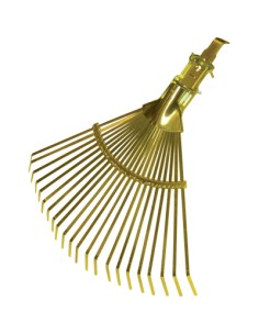 SCOPA GIARDINO A VENTAGLIO A MORSETTO ATENA STARS ACCIAIO ZINC CM 29/48X41,5 O.MM 26