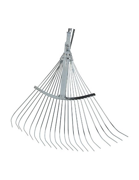 SCOPA GIARDINO A VENTAGLIO 863 AGEF ACCIAIO ZINC CM 50/63X53 O.CONICO D.TONDI MM 26