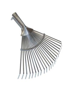 SCOPA GIARDINO A VENTAGLIO STARS ACCIAIO ZINC CM 29/48X43 O.CONICO MM 26