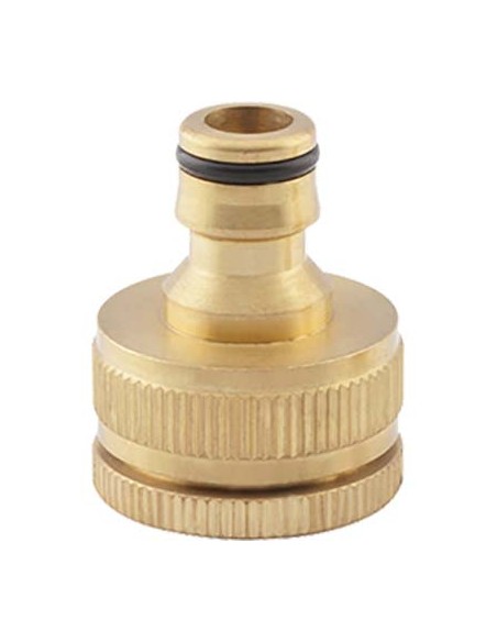PRESA A RUBINETTO OTTONE + INNESTO RAPIDO STARS 1/2-3/4F