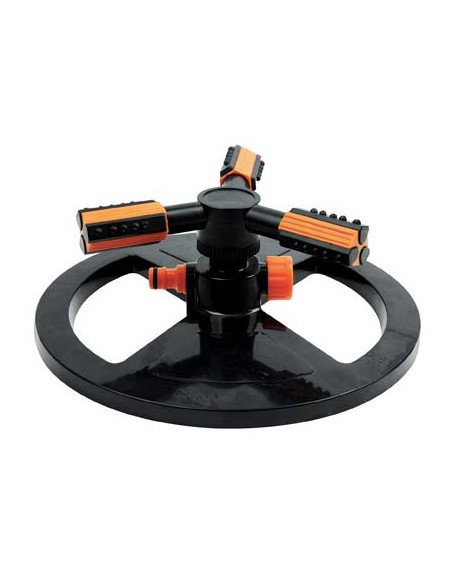 IRRIGATORE 3 BRACCI SU BASE STARS PLASTICA CIRCOLARE INNESTO RAPIDO PASSANTE
