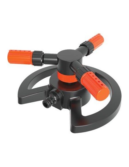 IRRIGATORE 3 BRACCI EVO SU BASE STARS PLASTICA CIRCOLARE INNESTO RAPIDO PASSANTE SELF