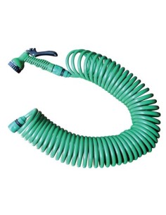 TUBO IRRIGAZIONE A SPIRALE IN KIT STARS MT 15 +RACCORDI+IDROPISTOLA