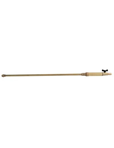 LANCIA + RUBINETTO A FARFALLA X POMPA STARS RAME/OTTONE MM  8 CM 50
