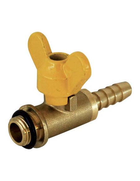 RUBINETTO A FARFALLA X LANCIA STARS OTTONE 1/4M PORTAGOMMA MM 10