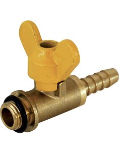 RUBINETTO A FARFALLA X LANCIA STARS OTTONE 1/4M PORTAGOMMA MM  8