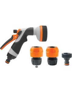 IDROPISTOLA MULTIFUNZIONE IN KIT 8 JET GF PRESA A RUBINETTO 3/4+STOP+PORTAGOMMA 8000-6926