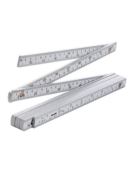 DOPPIOMETRO ABS 501202 WOKIN BIANCO DECIMETRI NERI MT 2