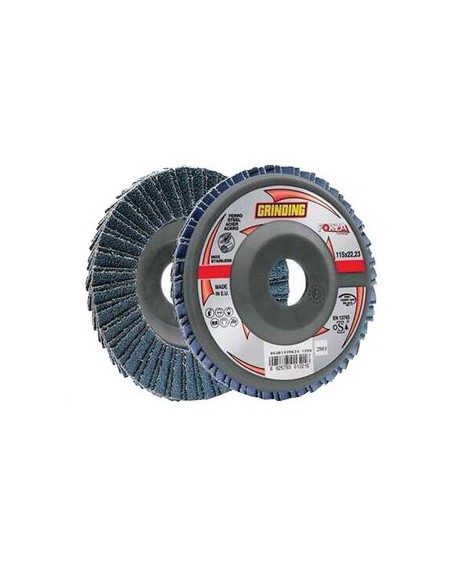 DISCO A LAMELLE RADIALI ZIRCONIO FORZA NEW MM 115X22,2 GRANA  60