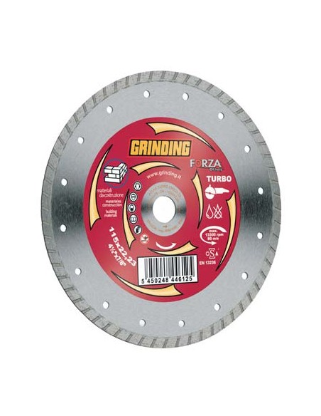 DISCO DIAMANTATO A CORONA ZIGRINATA FORZA MM 115X22,2 H.MM 2,2