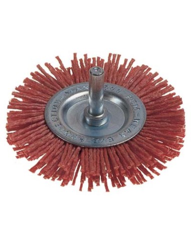 SPAZZOLA FIBRA CIRCOLARE + GAMBO PG 497.05 MM  75 GRANA  80 G.MM 6