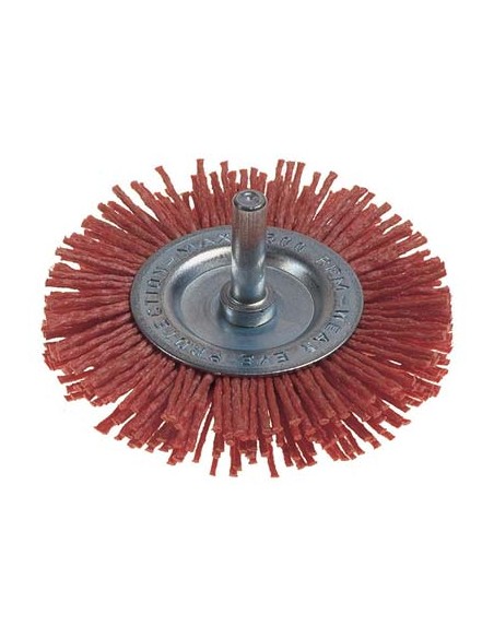 SPAZZOLA FIBRA CIRCOLARE + GAMBO PG 497.15 MM 100 GRANA  80 G.MM 6
