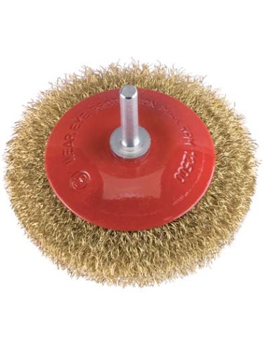 SPAZZOLA ACCIAIO CONICA + GAMBO 466.00 PG MM 90 G.MM 6X25