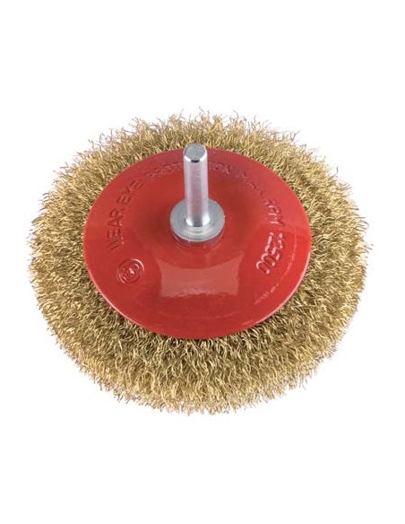 SPAZZOLA ACCIAIO CONICA + GAMBO 466.00 PG MM 90 G.MM 6X25