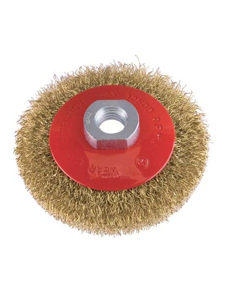 SPAZZOLA ACCIAIO CONICA + FILETTO PG 468.00 MM 120 F.M14