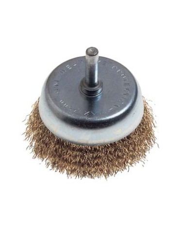 SPAZZOLA ACCIAIO A TAZZA + GAMBO PG 485.00 MM 70 G.MM 6X25