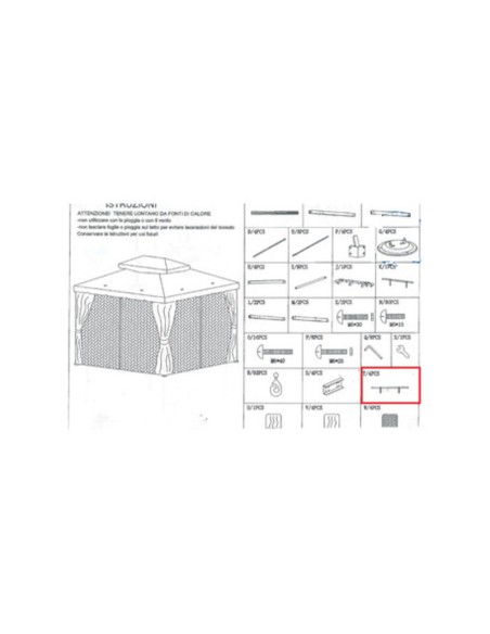 R PARTICOLARE T X  GAZEBO ADVENTURE MAGNUM 3,6X4,8