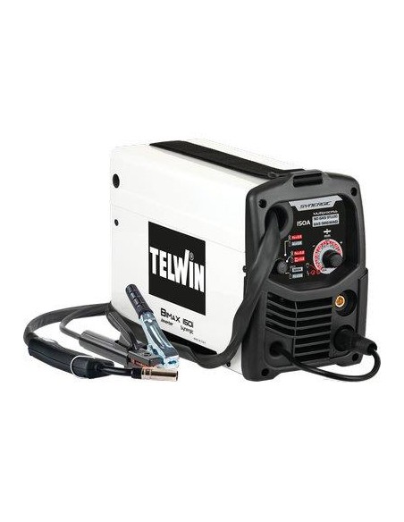 SALDATRICE INVERTER BIMAX 150I SYNERGIC TELWIN VOLT 230 A 150 MIG-MAG FLUX MMA ACCESSORIATA