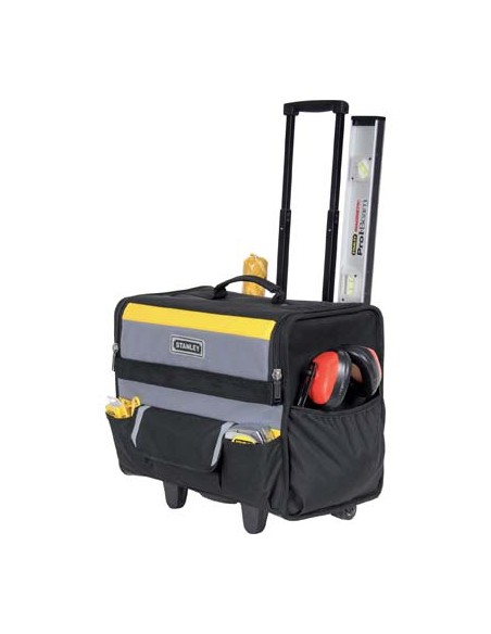 BORSA PORTAUTENSILI SU RUOTE STANLEY 18" MANICO TELESCOPICO CM 46X33 H.CM 45 1-97-515