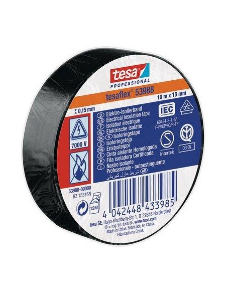 NASTRO PVC ISOLANTE IMQ TESA NERO MM 15 ML 10
